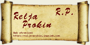 Relja Prokin vizit kartica